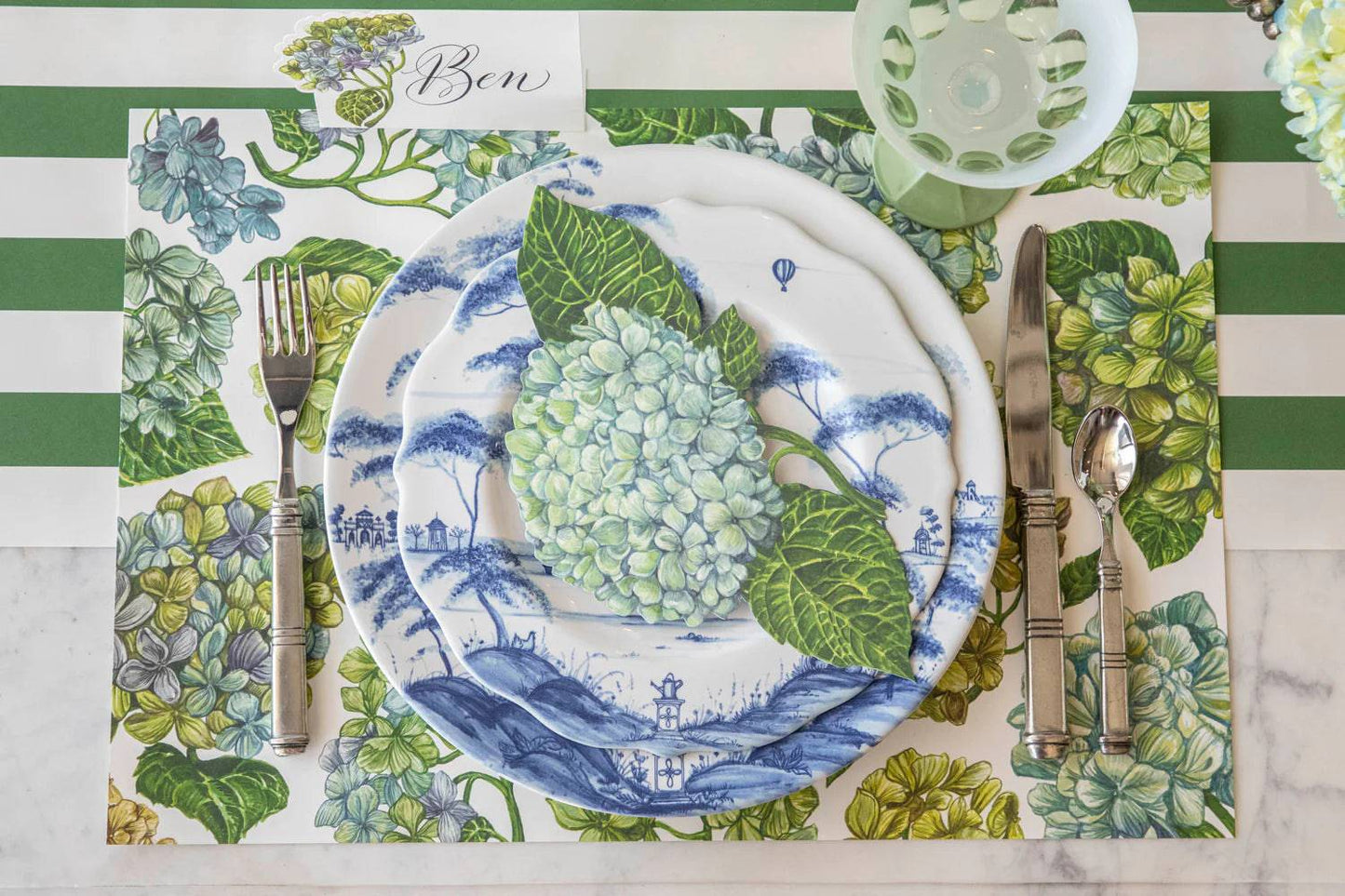 Hester & Cook - Placemat - Blooming Hydrangeas - Findlay Rowe Designs