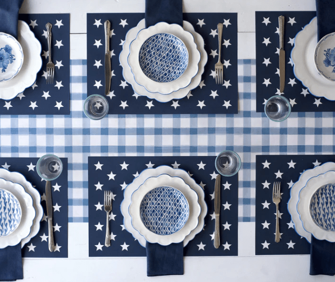 Hester & Cook- Stars on Blue Placemat - Findlay Rowe Designs