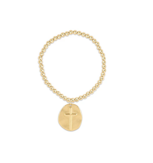 Enewton - Classic Gold 4mm Bead Bracelet - Inspire Gold Charm - Findlay Rowe Designs