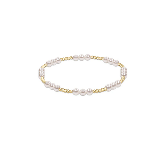 Enewton - classic Joy Pattern 4mm Bead Bracelet - Pearl - Findlay Rowe Designs