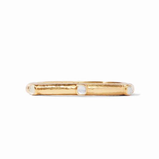 Julie Vos - Catalina Hinge Bangle in Iridescent Clear Crystal - Findlay Rowe Designs