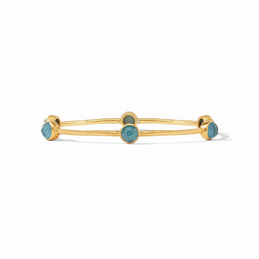 JULIE VOS - Milano Luxe Bangle - Iridescent Peacock Blue - Findlay Rowe Designs