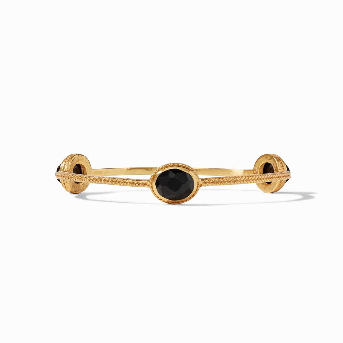 Julie Vos - Calypso Gold Bangle Bracelet - Obsidian Black - Findlay Rowe Designs