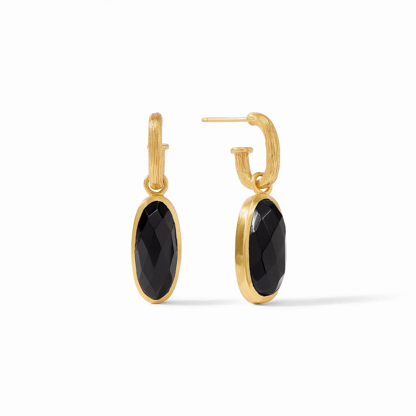 JULIE VOS- Ivy Hoop & Charm Earring  - Obsidian Black - Findlay Rowe Designs