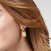 Julie Vos - Marbella Hoop & Charm Earring  - Iridescent Raspberry - Findlay Rowe Designs