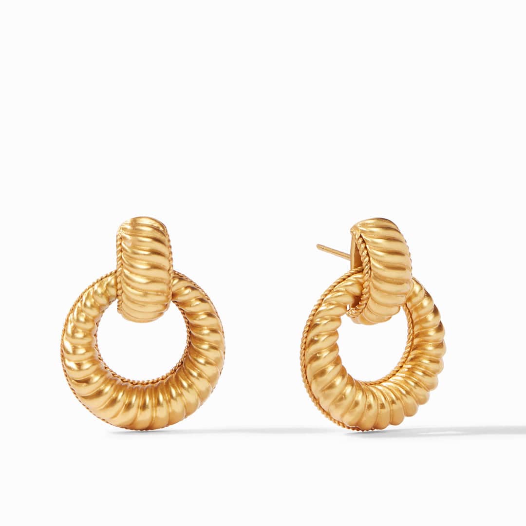JULIE VOS - Olympia Doorknocker Gold Earrings - Findlay Rowe Designs