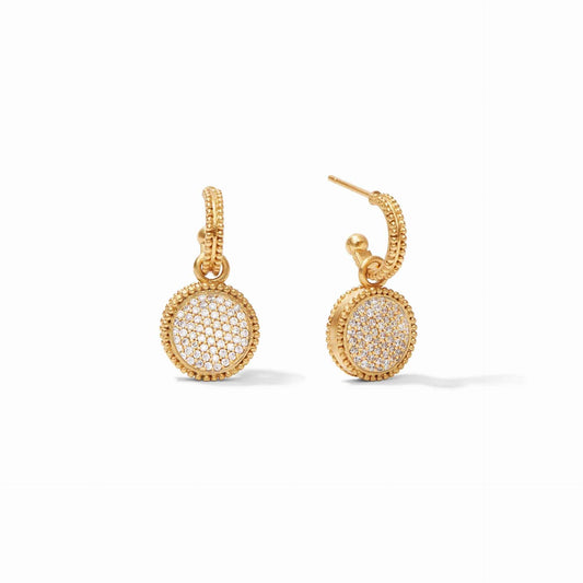 Julie Vos - Fleur-de-Lis Hoop & Charm Earring - Findlay Rowe Designs