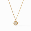 Julie Vos - Fleur-de-Lis Solitaire Necklace in Pavé Cubic Zirconia - Findlay Rowe Designs