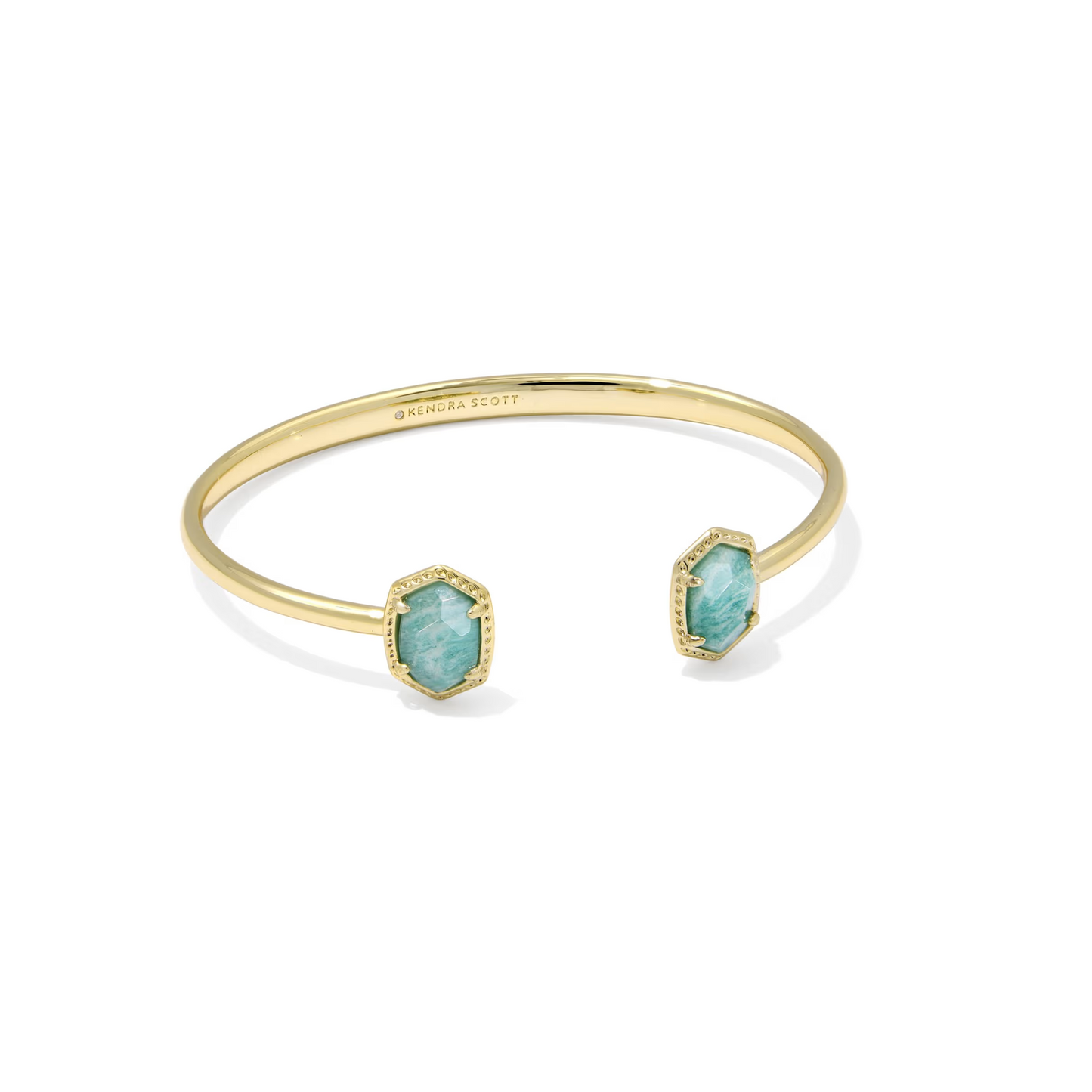 Kendra Scott - Bracelet - Daphne Gold Frame Cuff -  Teal Amazonite - Findlay Rowe Designs