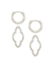 Kendra Scott - Abbie Convertible Huggie Earrings - Silver - Findlay Rowe Designs