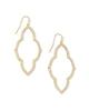 KENDRA SCOTT- ABBIE GOLD OPEN FRAME EARRINGS IN WHITE CRYSTAL - Findlay Rowe Designs