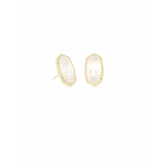 Kendra Scott - Ellie Gold Stud Earrings in Ivory Pearl - Findlay Rowe Designs