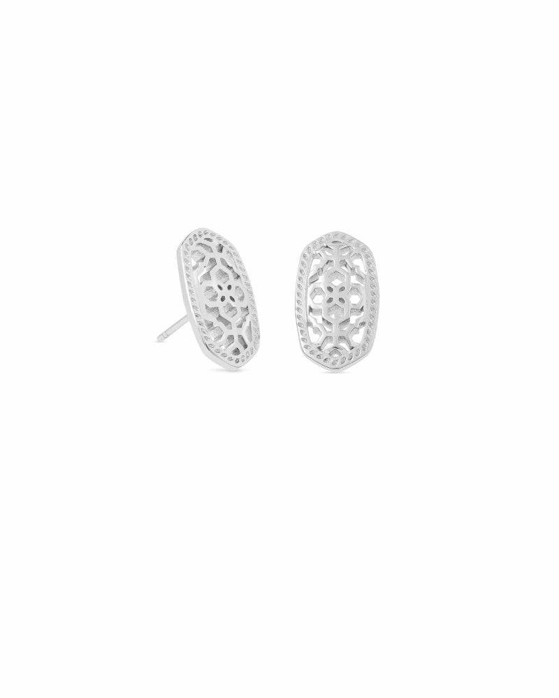 KENDRA SCOTT - Ellie Silver Stud Earrings In Silver Filigree Mix - Findlay Rowe Designs