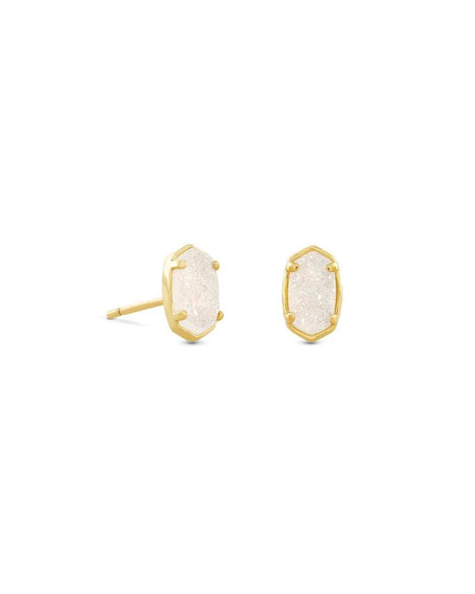 kendra scott - Emilie Rose Gold Stud Earrings - Sand Drusy - Findlay Rowe Designs