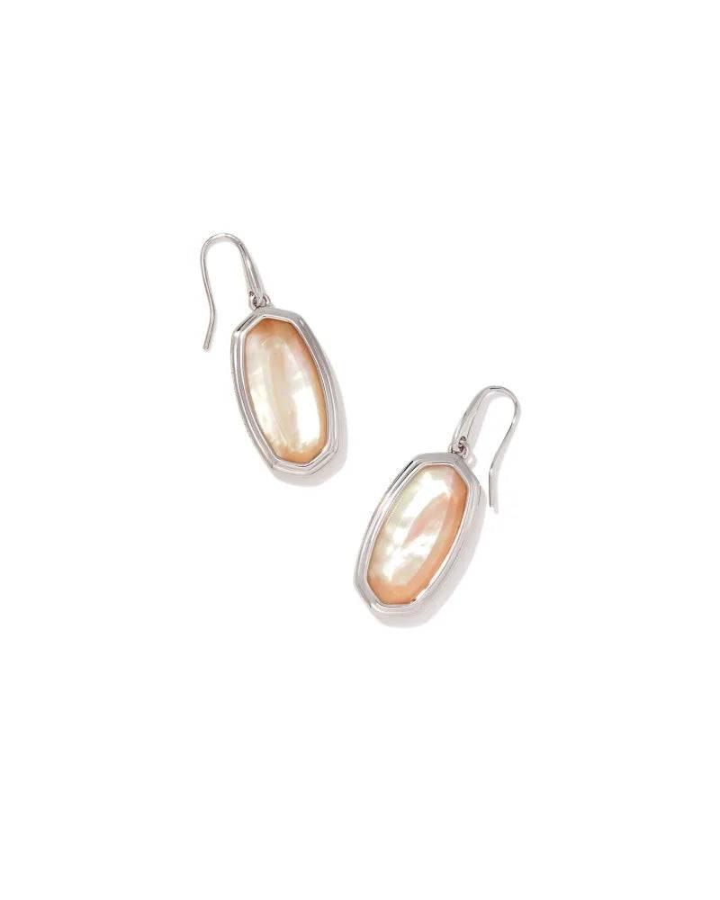 Kendra Scott - Framed Dani Silver Drop Earrings in Golden Abalone - Findlay Rowe Designs