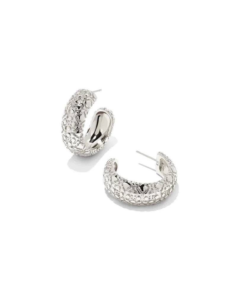 KENDRA SCOTT - Harper Small Hoop Earrings in Silver - Findlay Rowe Designs