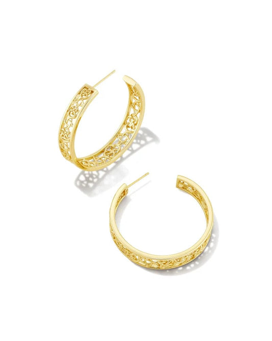 Kendra Scott - Kelly Hoop Earrings - Gold - Findlay Rowe Designs