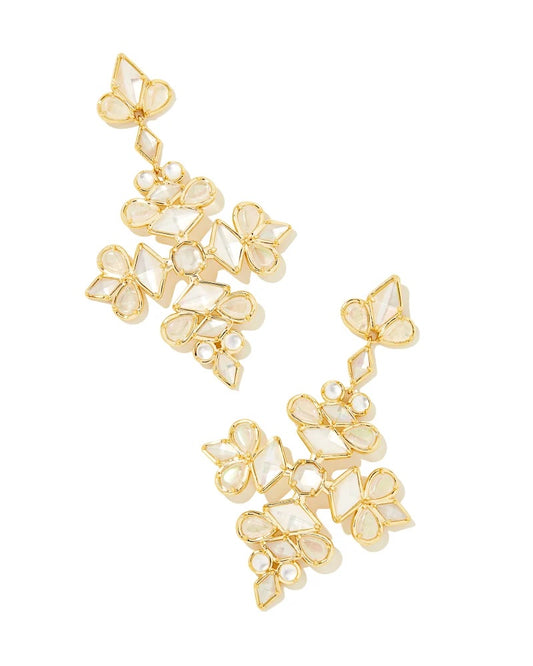 Kendra Scott - Kinsley Gold Statement Earrings - Ivory Mix - Findlay Rowe Designs