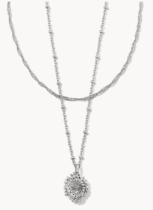 Brielle Multi Strand Necklace in Silver - Findlay Rowe Designs