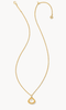 Framed Kendall Gold Short Pendant Necklace in Ivory Mother-of-Pearl - Findlay Rowe Designs