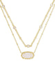 Kendra Scott - Elisa Gold Multi Strand Necklace - Iridescent Drusy - Findlay Rowe Designs