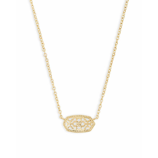 Kendra Scott - Elisa Gold Pendant Necklace in Gold Filigree - Findlay Rowe Designs