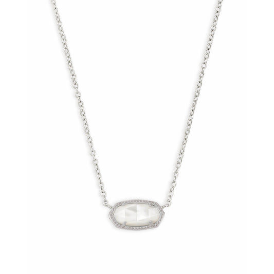 Kendra Scott - Elisa Silver Pendant Necklace in Mother-of-Pearl - Findlay Rowe Designs