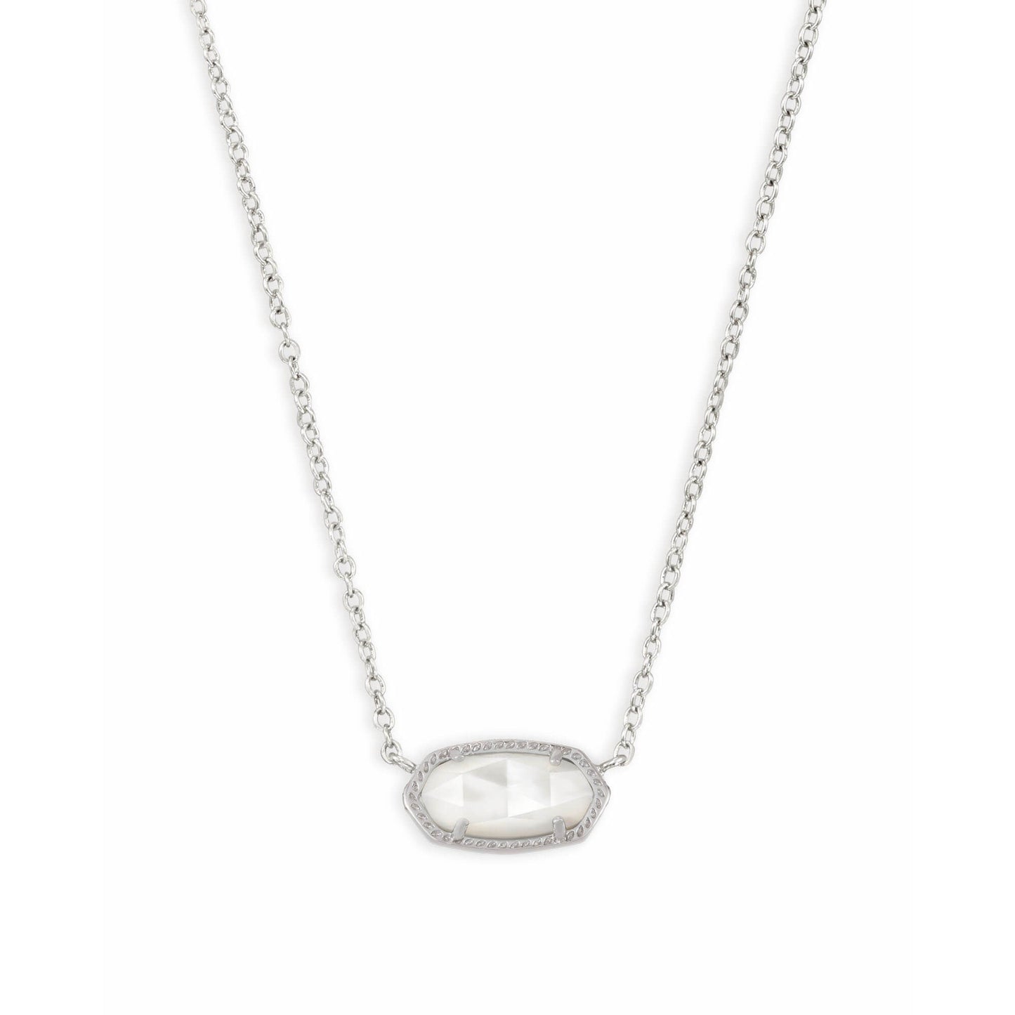 Kendra Scott - Elisa Silver Pendant Necklace in Mother-of-Pearl - Findlay Rowe Designs