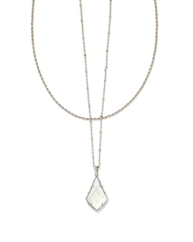 Kendra Scott - Faceted Alex Silver Convertible Necklace - Ivory Illusion - Findlay Rowe Designs