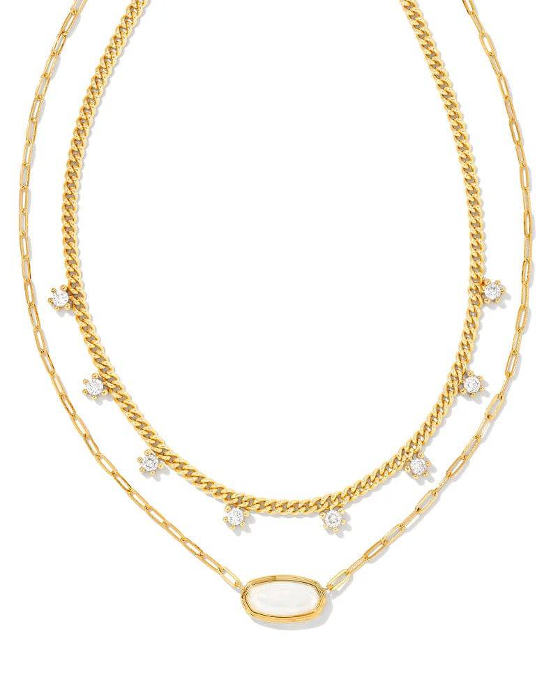 Kendra Scott - Framed Elisa Gold Multi Strand Necklace - Iridescent Opalite Illusion - Findlay Rowe Designs