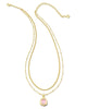 KENDRA SCOTT - DAVIE INTAGLIO G PINK OPALITE DRAGONFLY MULTI STRAND NECK - Findlay Rowe Designs