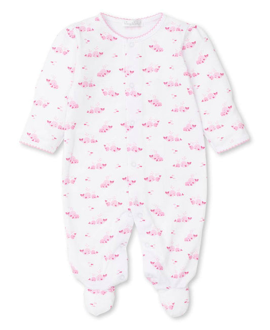 KISSY KISSY - Whale Wishes Pink Print Footie - Findlay Rowe Designs