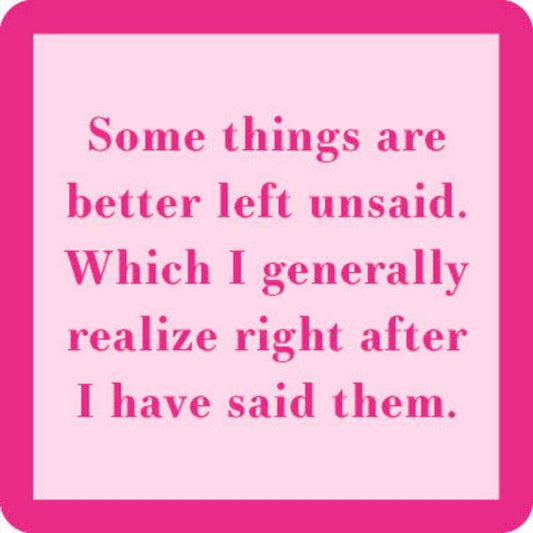 Drinks On Me Coasters - Left Unsaid - Findlay Rowe Designs
