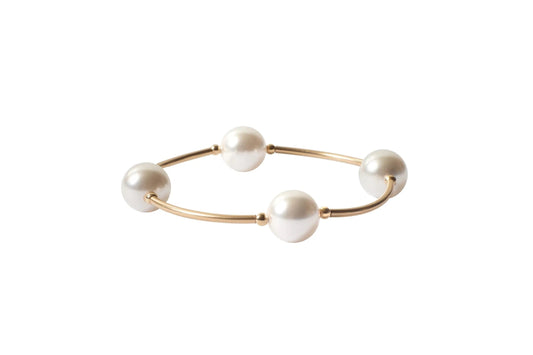 12MM PEARL BLESSING BRACELET WITH Gold-Filled LINKS - Findlay Rowe Designs