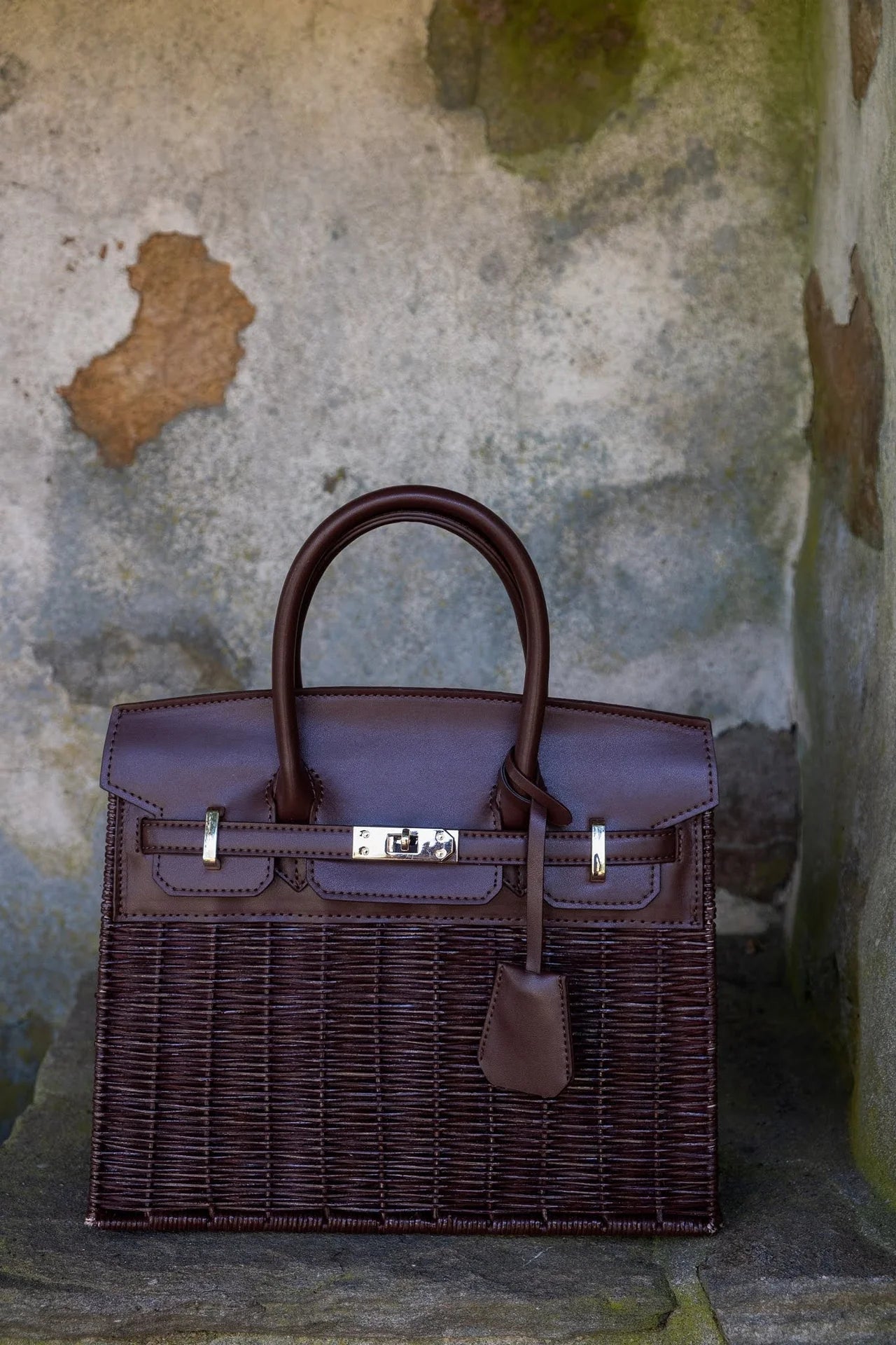 Lisi Lerch - Margo Fall Wicker Handbag - Chocolate