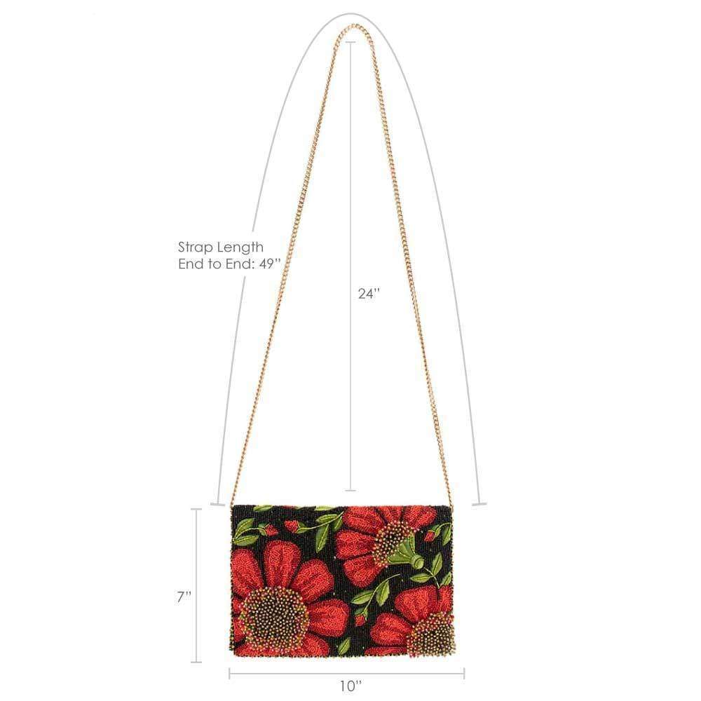 Mary Frances - Wallflower Beaded Crossbody Clutch Handbag - Findlay Rowe Designs