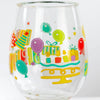 PARTY TO GO HAPPY BIRTHDAY 15OZ ACRYLIC STEMLESS WINE GLASS - Findlay Rowe Designs