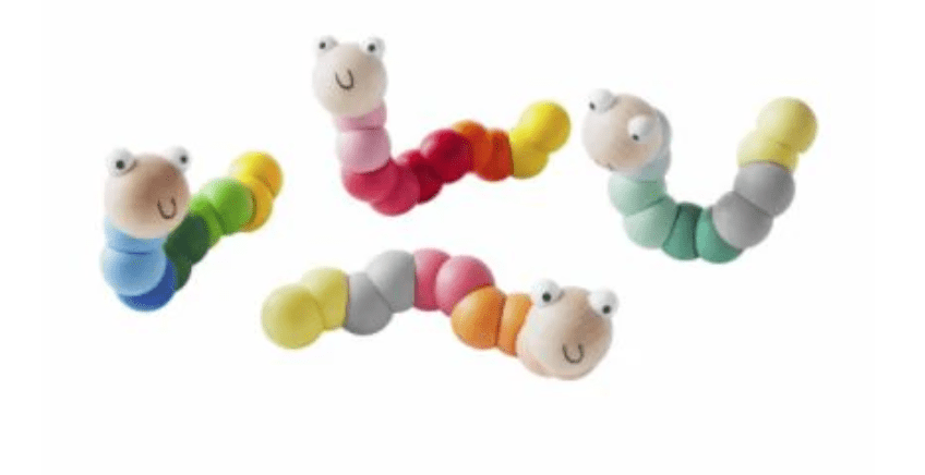 Mud Pie Wooden Wiggly Worm Toy - 4 Colors - Findlay Rowe Designs