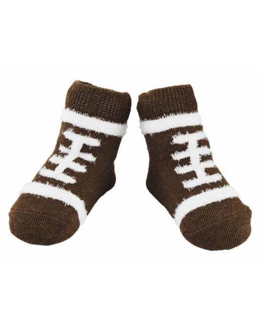Mud Pie - Baby Socks - Football Chenille - Findlay Rowe Designs