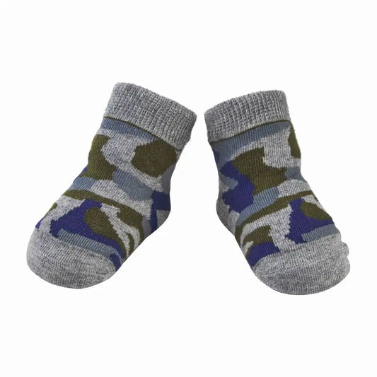 Mud Pie - Gray Camo Baby Socks - Findlay Rowe Designs