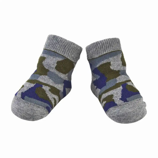 Mud Pie - Baby Socks - Gray Camo - Findlay Rowe Designs