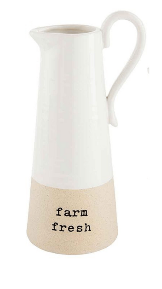 Mud Pie - Farm Pitcher Vase - Medium - Findlay Rowe Designs