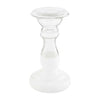Mud Pie - SMALL WHITE GLASS CANDLEHOLDER - Findlay Rowe Designs