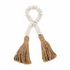 Mud Pie - White Beaded Tassel Napkin Ring - Findlay Rowe Designs