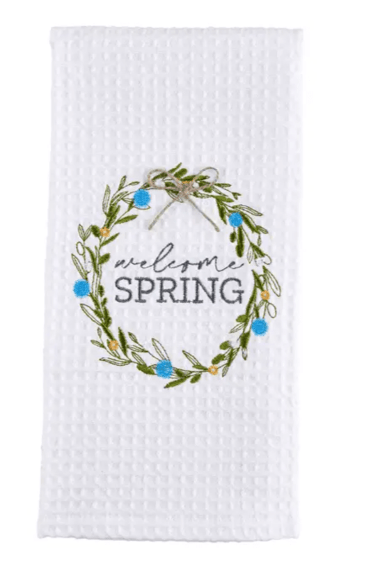 Mud Pie - Welcome Home Easter Embroidery Towel - Findlay Rowe Designs
