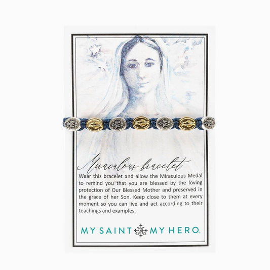 My Saint My Hero - Miraculous Mary Blessing Bracelet- Black/Mixed - Findlay Rowe Designs