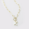 Natalie Wood - Toggle Initial Necklaces in Gold - Findlay Rowe Designs