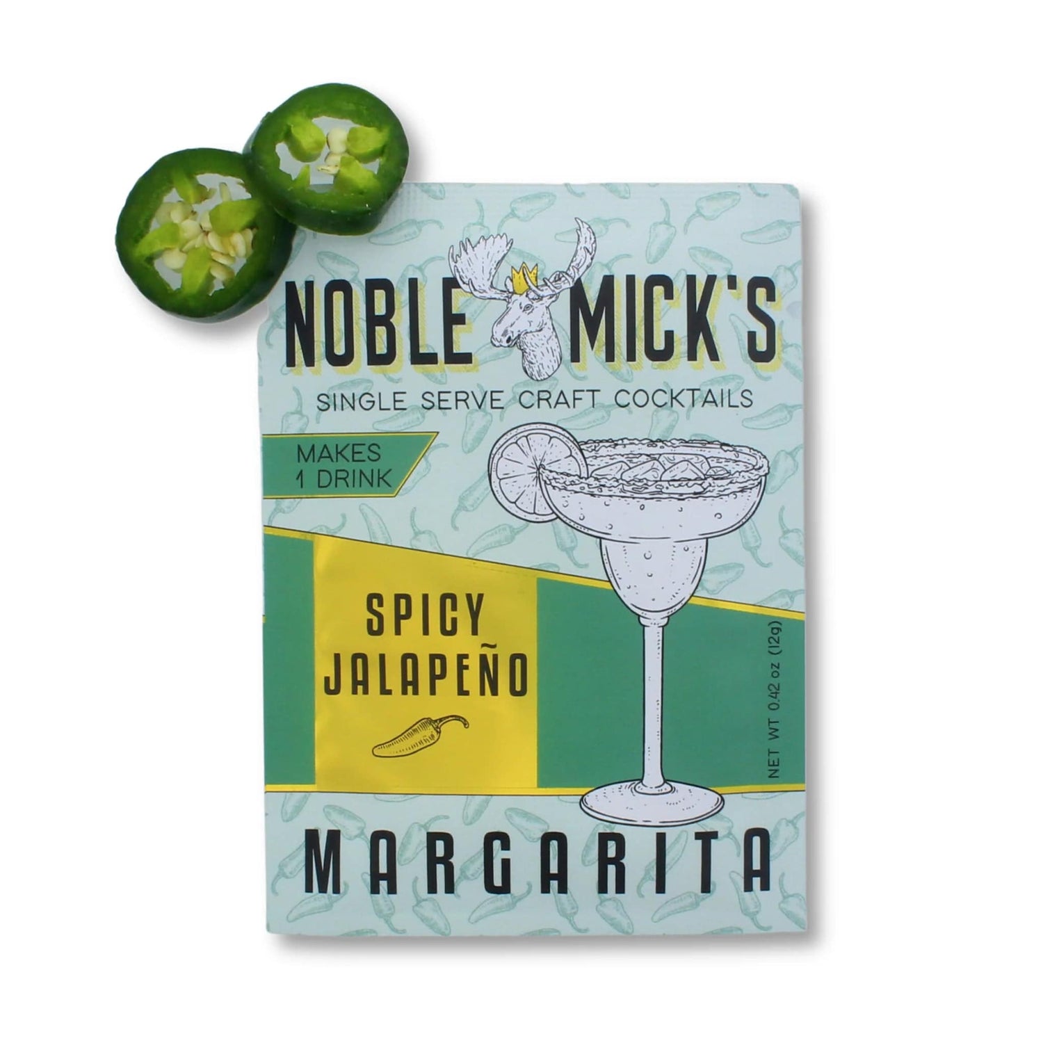Noble Mick's - SPICY JALAPENO MARGARITA - SINGLE SERVE CRAFT COCKTAIL MIX - Findlay Rowe Designs