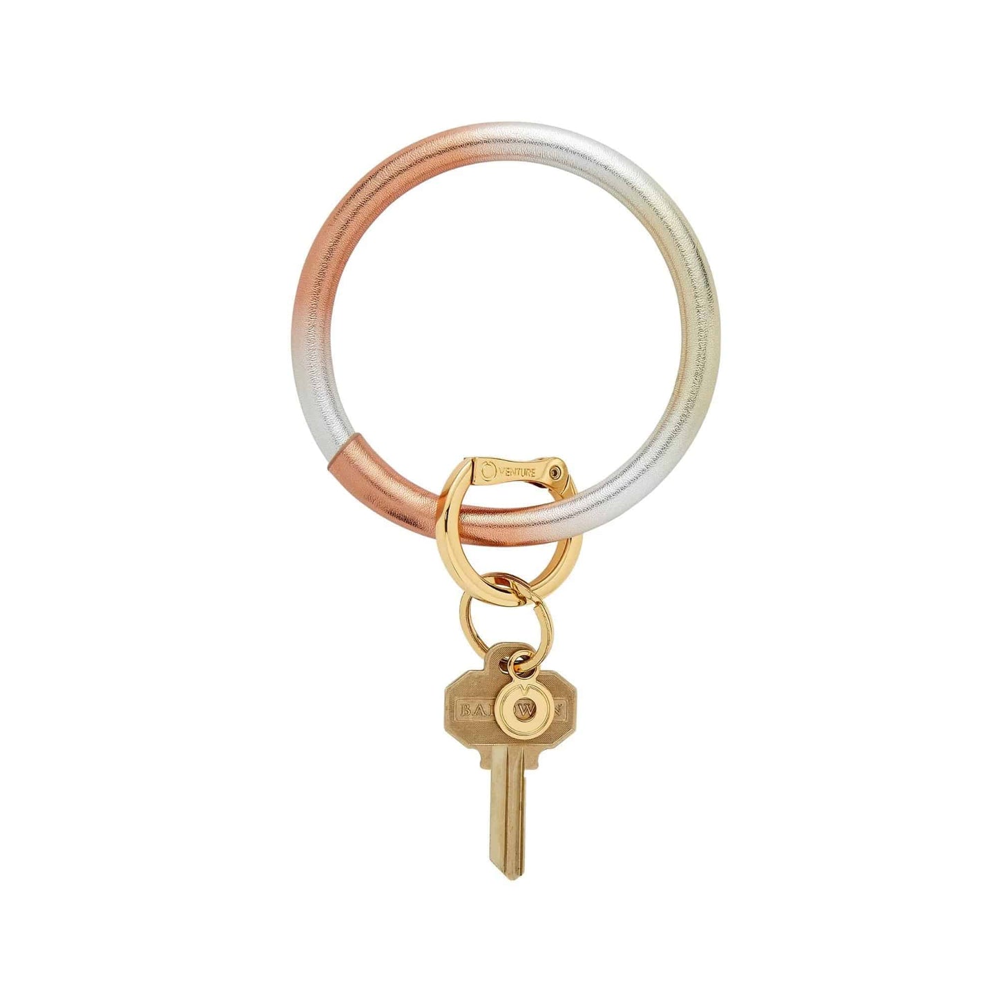 Leather Big O® Key Ring - Ombré Mixed Metal - Findlay Rowe Designs