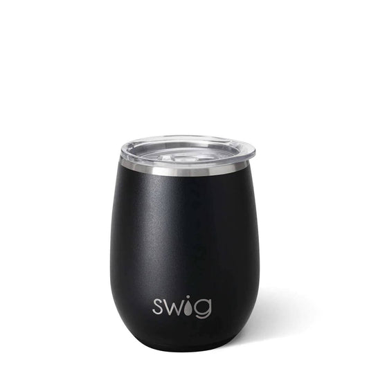 Black Stemless Wine Cup (14oz) - Findlay Rowe Designs